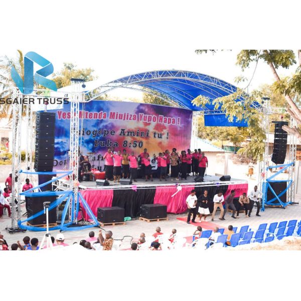 12 " Box Aluminum Roof Truss For Tent Lightweight Square / Circle Shape