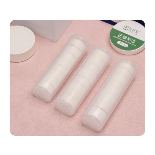 OEM ODM Disposable Compressed Face Towel Nonwoven Bamboo Viscose