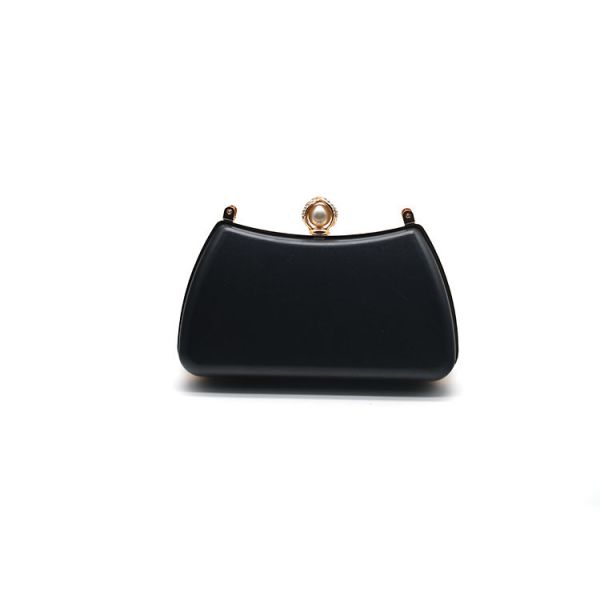 Elegant Imitation Pearl Clasp Irregular Shape Box Clutch Frame