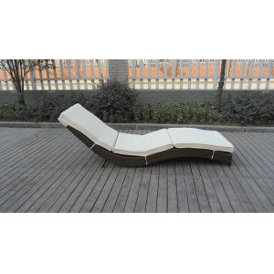 Luxury Rattan Sun Lounger For Living Room / Hotel / Restaurant