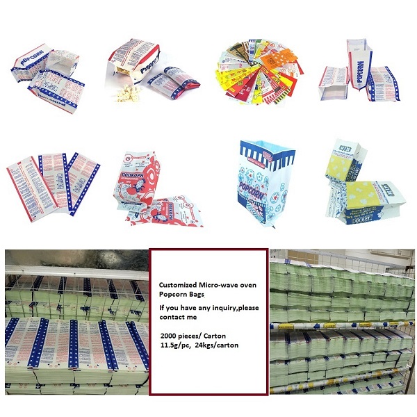 295x140x95mm Popcorn Packaging Bags Nontoxic 5 Oz Popcorn Bag Microwave Oven