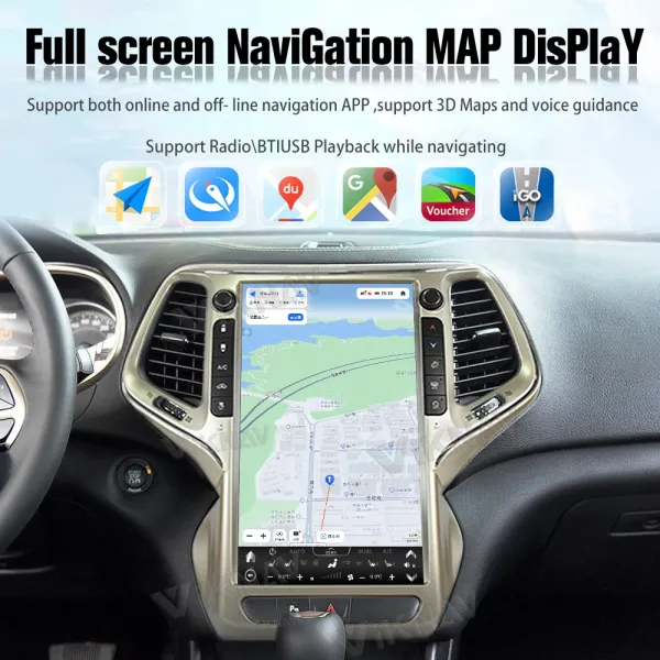 Car 2014 2018 Jeep Grand Cherokee Radio Replacement Auto Stereo 13.6 Inch OEM