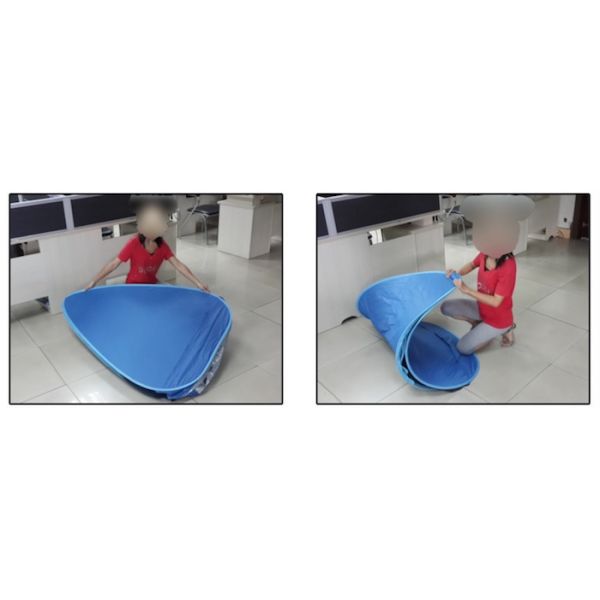 190T Festival Camping Tent Silver Coated Polyester Sunproof Pop Up Canopy 165X200X130cm