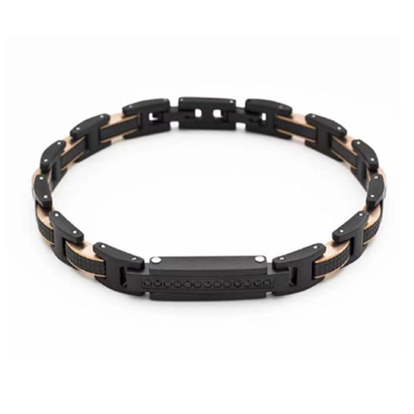 Simple Fashion Bracelet Multilayer Stainless Steel and Wood Bracelet for Men