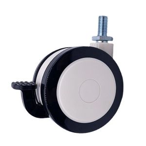 Cheap Swivel Polyurethane Twin Wheel Threaded Stem Hospital Bed Casters wholesale