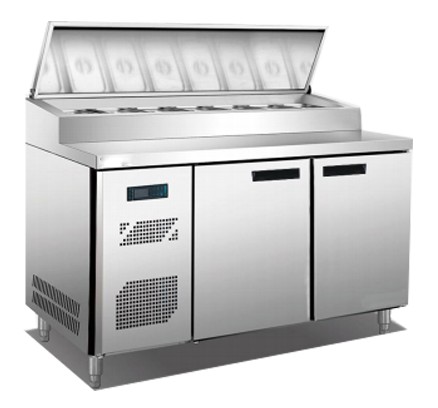 0.3m3 Salad Prep Table Refrigerator , 3 Pan Commercial Undercounter Refrigerator