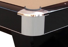 Standard Size 8FT Billiards Game Table Metal Corner With Camel Brown Cloth