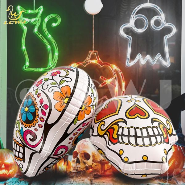 Softball Fans' Must-Have Inflatable Halloween Sugar Skull Decoration For Yard Garden