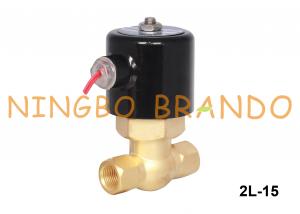 China 2L-15 1/2'' Brass Steam And Hot Water Solenoid Valve 24VDC 220VAC on sale