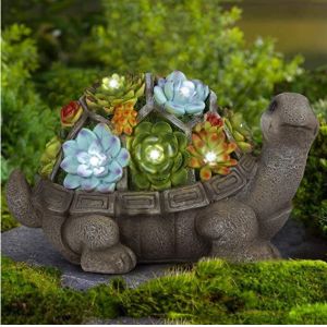 Turtle Shape 7Leds Outdoor Solar Garden Statues