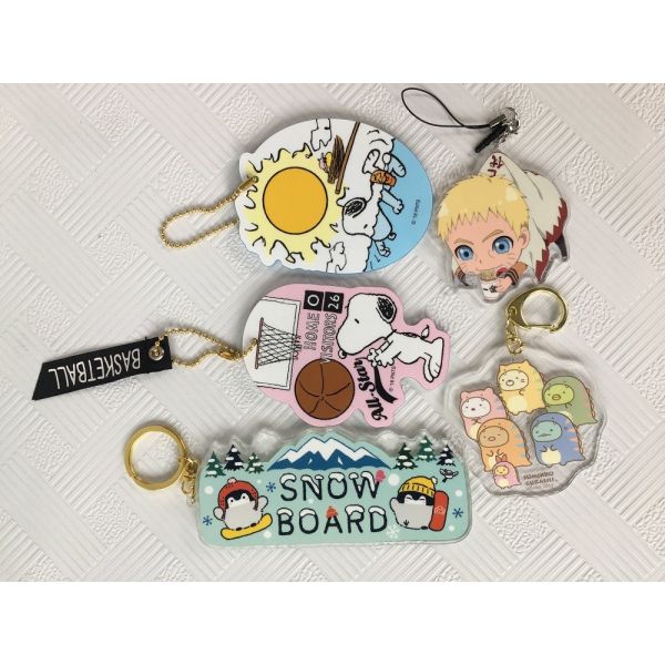 Personalized Laser Cut Anime Figure Keychain With Logo Printed