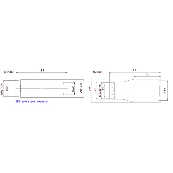 Fixed CO2 Beam Expander / 10.6um Adjustable Beam Expander Cylindrical Shape