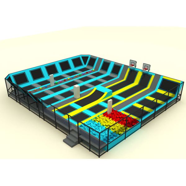 Standard Size Non Toxic Kids Trampoline Park For Kindergarten KP170118-A