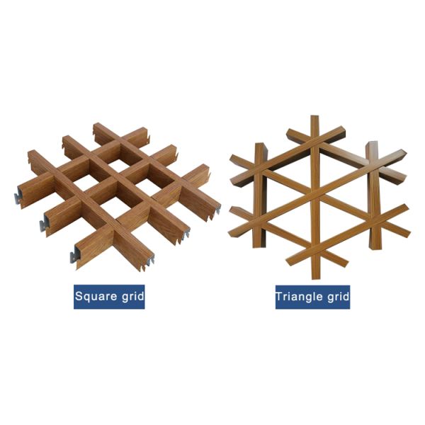 Latticed Grille Suspended Metal Ceiling Powder Coating False Square Grid ceiling for Sale