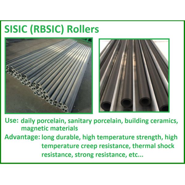 Wear Resistance Sisic Silicon Carbide Roller / Pipe Use For Tile Production