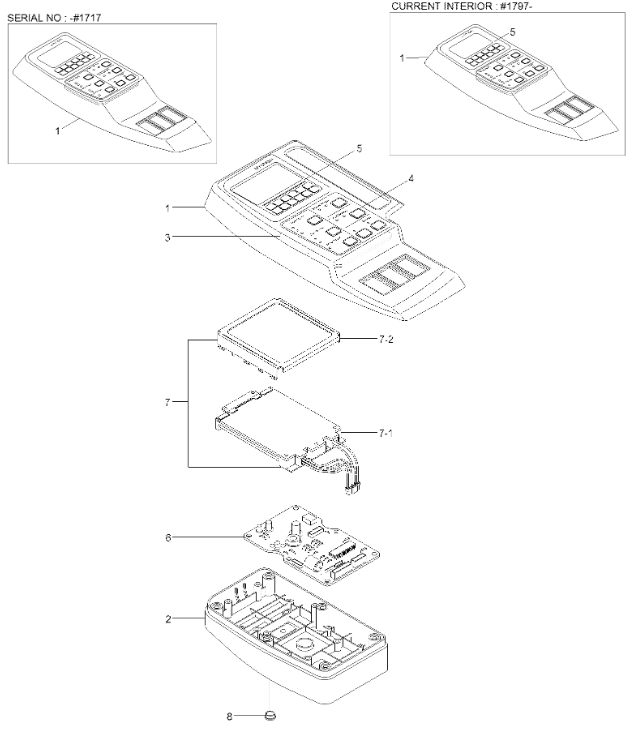 21N8-30015 21N830015 Cluster Excavator Monitor Fitting For HYUNDAI R210LC7H R300LC7