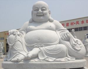 Cheap Chinese Buddha Large White  Stone Buddha Statue (YKBH-04) wholesale