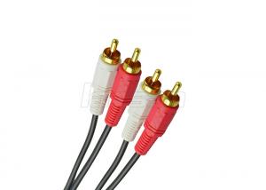 Cheap Round Wire RCA Audio Cable , Audio Video Cables 2RCA 3RCA Cable 2R / 3R wholesale