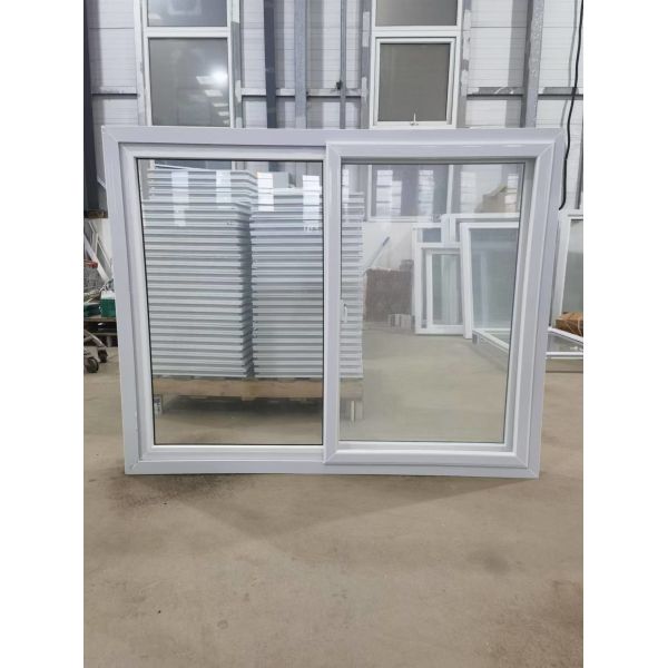 UPVC / PVC Sliding Window And Door Stained Glass Sliding Windows With Grill