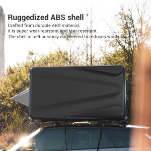 Waterproof Windproof 4 Person Roof Top Tent Slim Camping