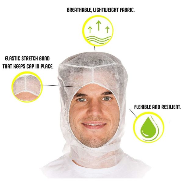 CE Certified PP Non Woven Disposable Ninja Space Astronaut Balaclava Hood Head Cover