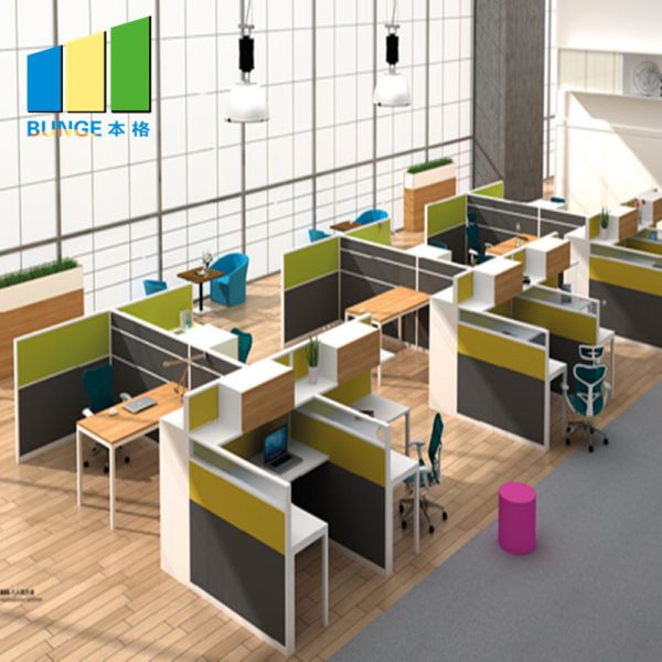 Fashion 60mm Thickness Office Furniture Partitions / Staff Cubicle Workstation