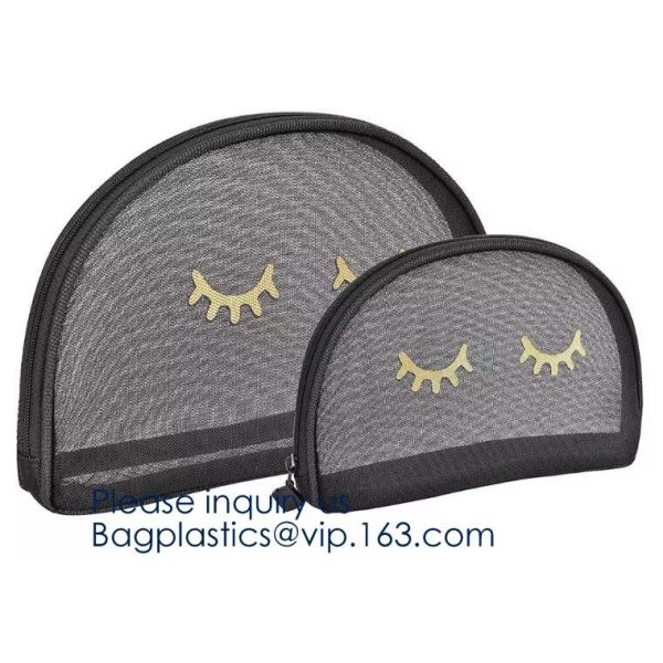 Cosmetic Bags Zip Makeup Mesh Bags Pencil Case Pouch Travel Toiletry Kit Set Storage Case,Pouch for Offices Travel Acces