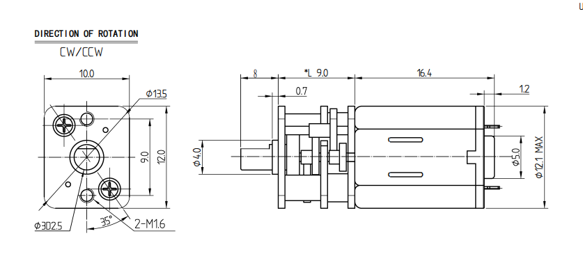 2 phases 5V geared electric motors 20mm small DC stepper motor with reduction ratio for Ad Equipment