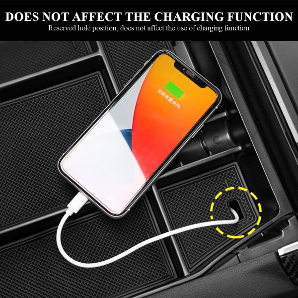 Viknav Center Console Organizer Tray Storage Suitable For 2015-2024 F150 Raptor Center Armrest Glove