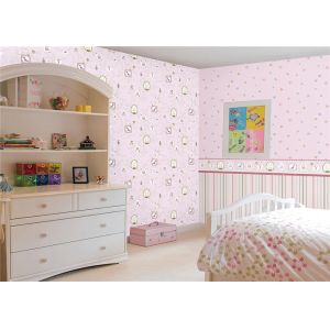 Cheap Comfortable Childrens Pink Wallpaper , Little Girls Bedroom Wallpaper wholesale