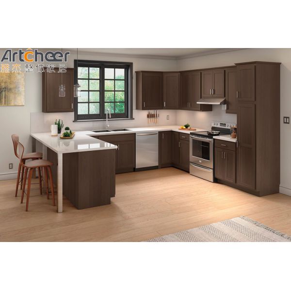 American Style Shaker Design Solid Wood Kitchen Cabinets A Must Have for Modern Homes