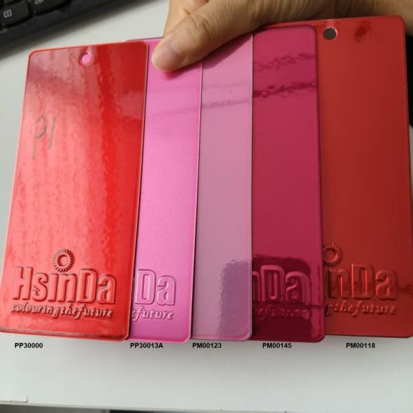 Double Coat Chrome Illusion Red Polyester Powder Coating Paint for Metal Coating