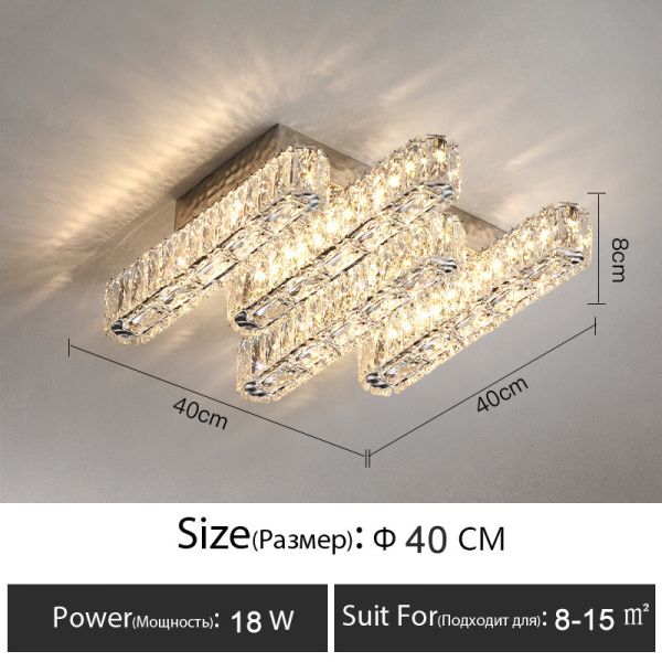 Modern Ceiling Lamp Luxury Crystal Study Bedroom Chandelier Indoor Lighting(WH-CA-103)