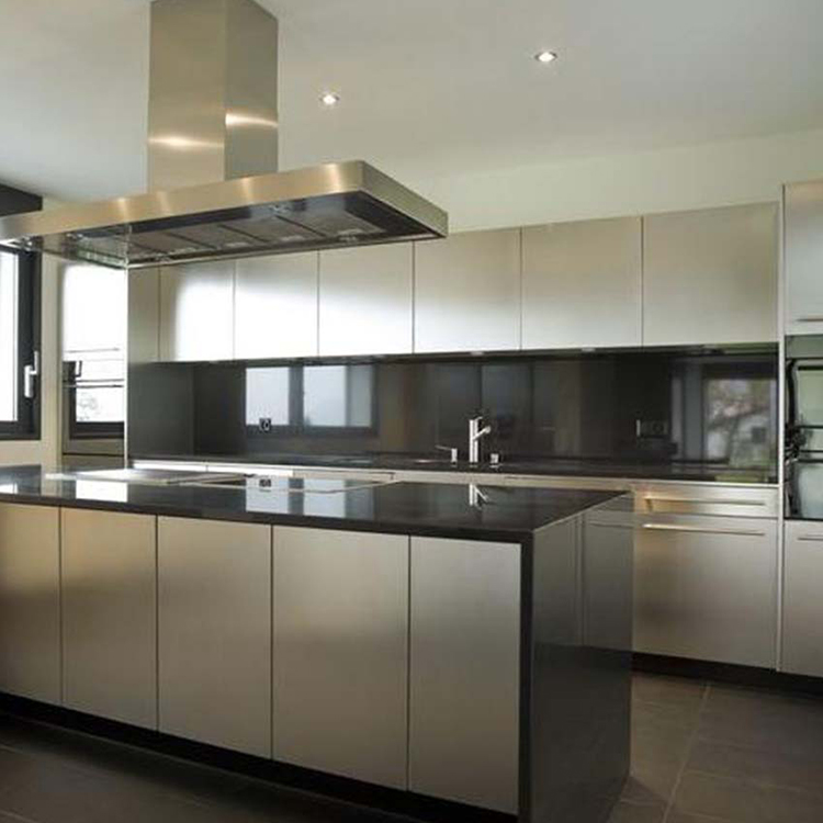 Modern Modular Stainless Steel Kitchen Cabinet Easy Clean