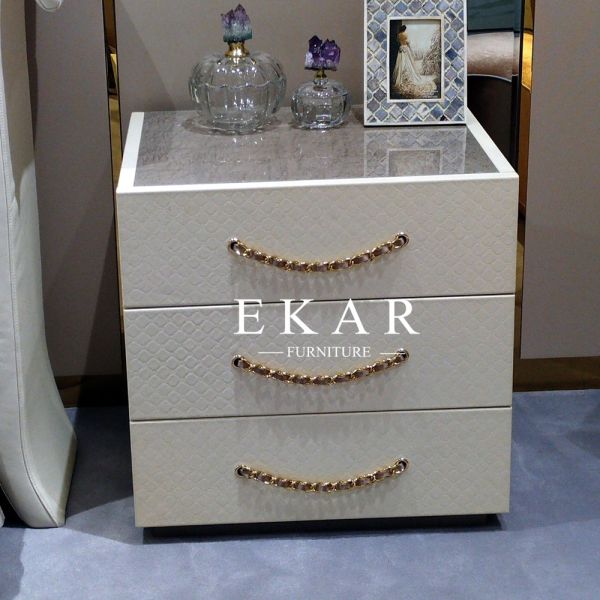 Modern bedroom luxury bed side table W005B11