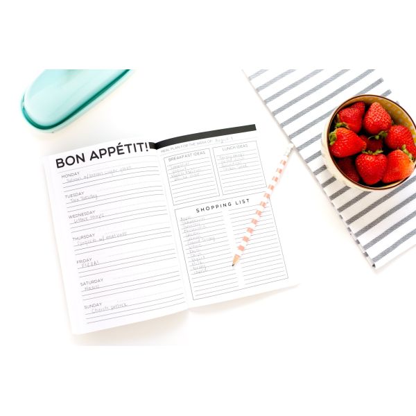 Meal Custom Personal Planner With Grocery List / Recipe Cards / Trackers 52 Weeks