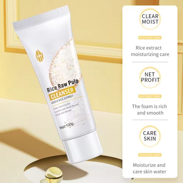 Organic Face Cleaner Gently Moisturizes Rice Slurry Facial Cleanser Cleanses Pores