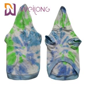 Cheap Cotton French Terry Tie - Dye Pet Hoodie House Dog Hoodies wholesale