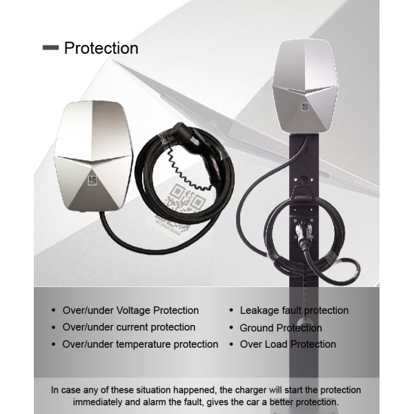 EVCOME Fast Ev Level 2 Home Charger OCCP 1.6 1 SAE J1772 Type 2 IEC62196-2 7KW 11KW 22KW