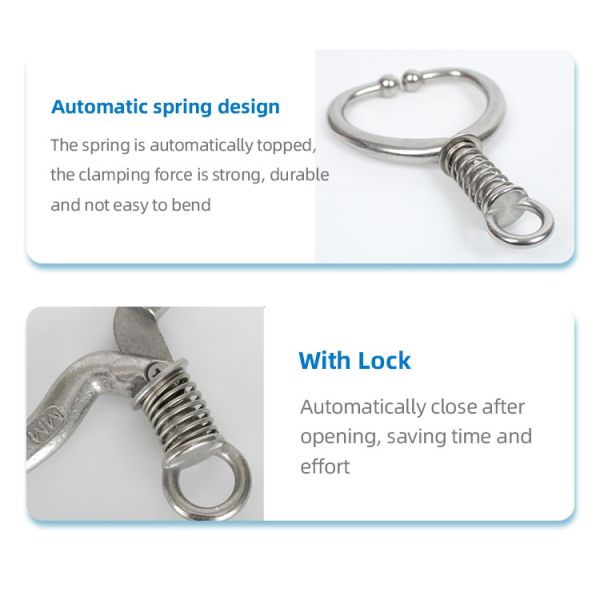 Rust Resistance Self Locking Bull Holder Cow Nose Pliers For 1150KG Animals