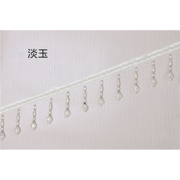 Handmade fashionable chain beads lace tassels fringes for curtain/sofa/pillow decoration