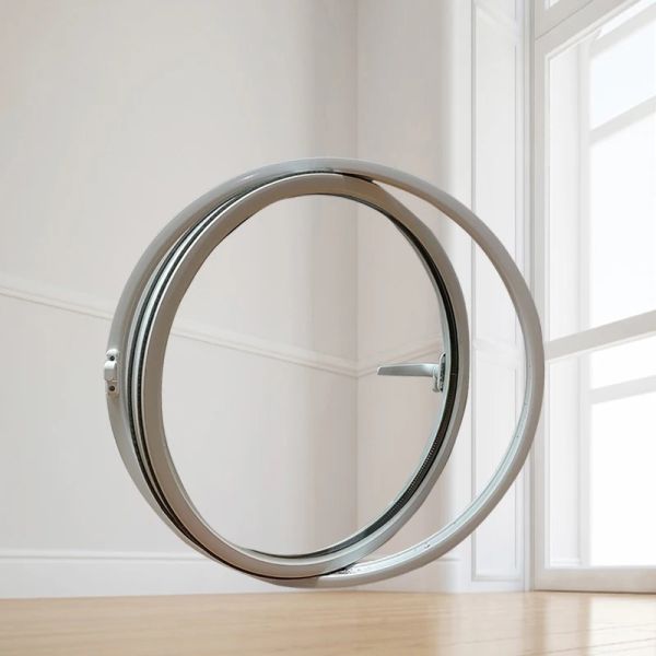 Moon Aluminum Round Windows 4mm 5mm 6mm Double Tempered Glass Round Aluminum Windows