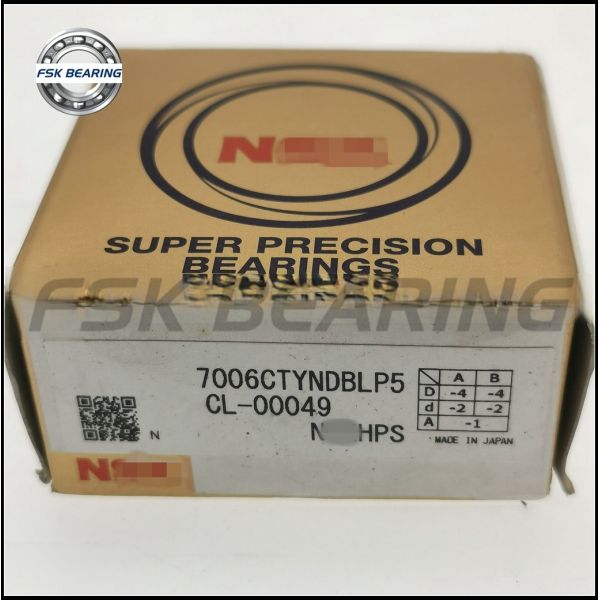 Open Type 7006CTYNDBLP5 Double Row Angular Contact Ball Bearing 30x55x13 mm Super Precision