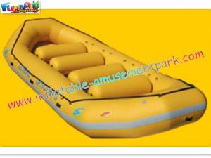 China Yellow color 0.9MM PVC tarpaulin inflatable kayak boat toys for surfing drifting on sale