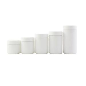 China Airtight Child Proof Glass Jar Storage Jars White Cosmetic Jars 2oz 3oz 4oz on sale