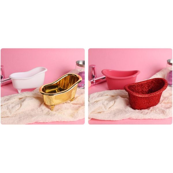 Anti Water Mini Plastic Bathtub Container Smooth Makeup Brush Container