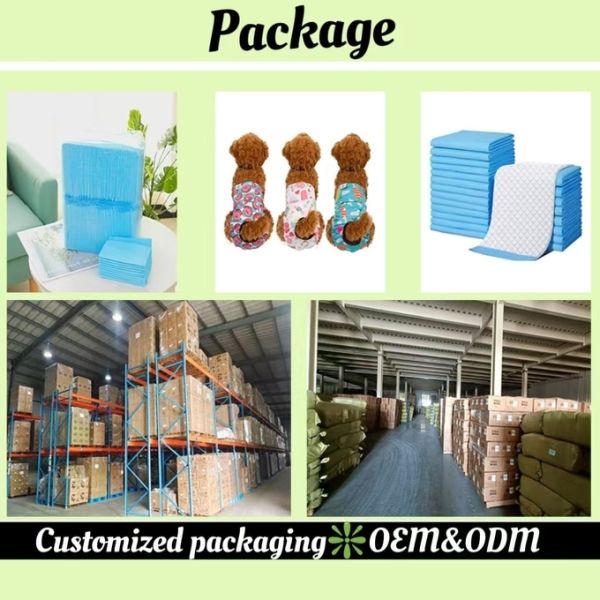 Fabricado en China Pet Supply Disposable Animal Sanitary Absorbent Dog Puppy Pet Diaper