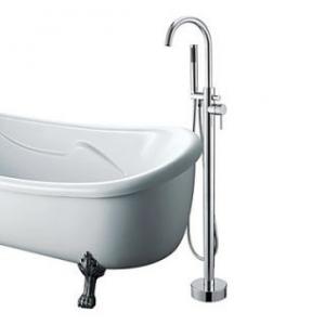 China Floor Standing Bathtub Mixer Taps Faucet With Hand Shower , low pressure on sale