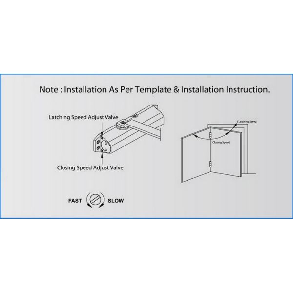 Reinforced Type Residential Door Closer，Medium Size 4 Door Closer With Hold Open