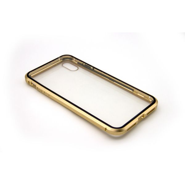 Full protection glass case for iphone X/XR/MAX, glass front and rear,Aluminum frame
